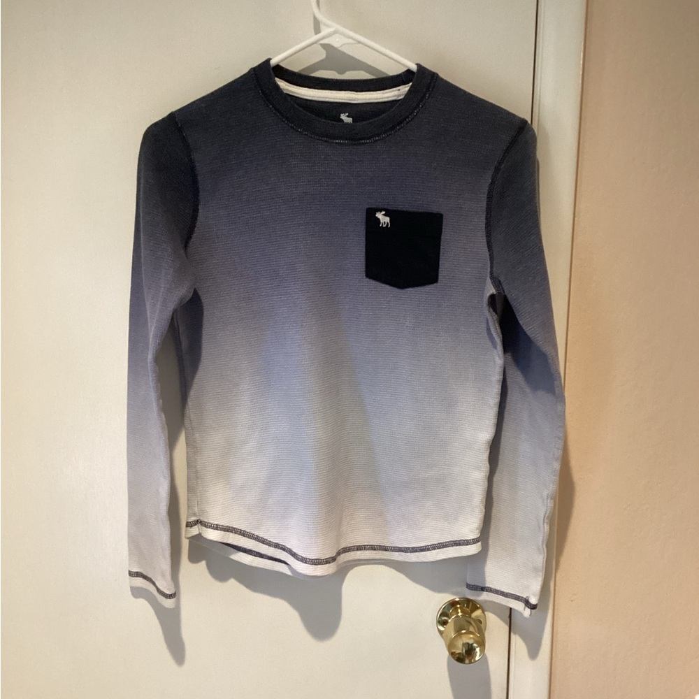 L/S pull over shirt, boys 11/12.  Abercrombie Kids.  Blue, pre-owned.